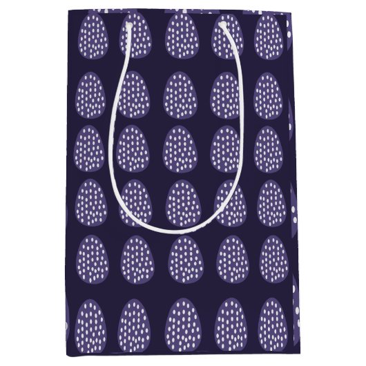 Paarse Happy Easter Eggs Medium Cadeauzakje (Voorkant)