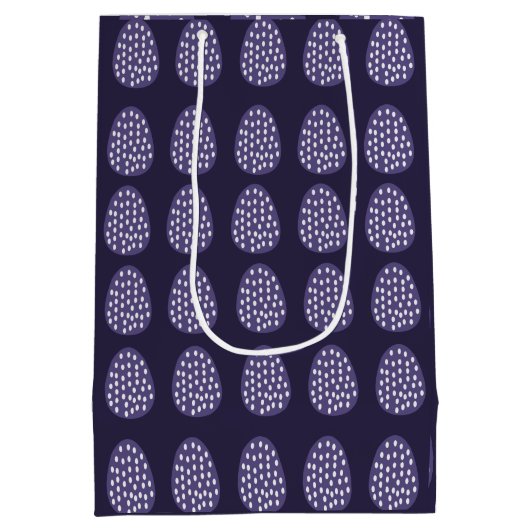 Paarse Happy Easter Eggs Medium Cadeauzakje (Achterkant)