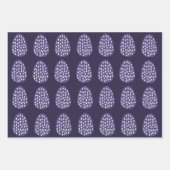 Paarse Happy Easter Eggs Patroon Inpakpapier Vel (Voorkant)