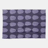 Paarse Happy Easter Eggs Patroon Theedoek (Horizontaal)