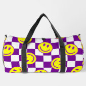 paarse Happy Face Check Groovy Plunjezak (Achterkant)