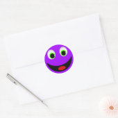 PAARSE HAPPY FACE RONDE STICKER (Envelop)