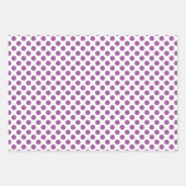 Paarse Happy Face Stripes en Polka Dot Inpakpapier Vel (Voorkant 3)