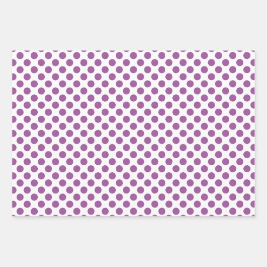 Paarse Happy Face Stripes en Polka Dot Inpakpapier Vel (Voorkant 3)