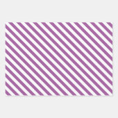 Paarse Happy Face Stripes en Polka Dot Inpakpapier Vel (Voorkant 2)