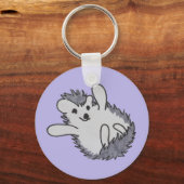 Paarse Happy Hedegel Sleutelhanger (Voorkant)