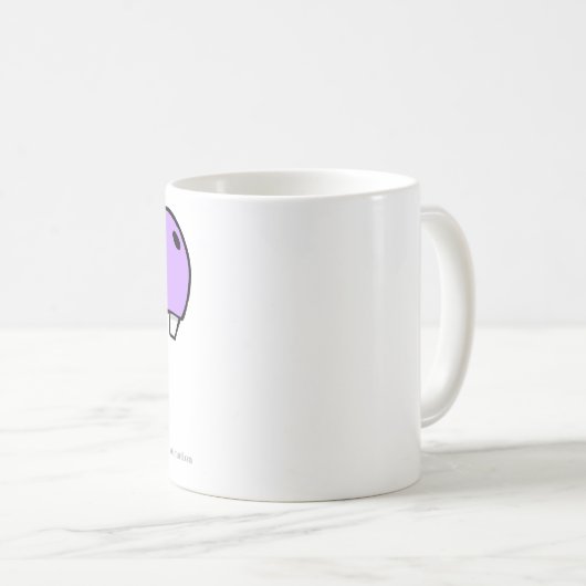 Paarse Happy Hippo drink mokken en bekertjes (Voorkant rechts)