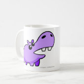 Paarse Happy Hippo drink mokken en bekertjes (Voorkant links)