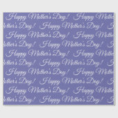 Paarse Happy Moeders Day Script Holiday Wrapping Cadeaupapier (Vlak)