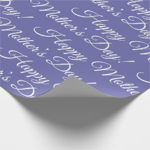 Paarse Happy Moeders Day Script Holiday Wrapping Cadeaupapier
