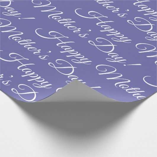 Paarse Happy Moeders Day Script Holiday Wrapping Cadeaupapier (Hoek)