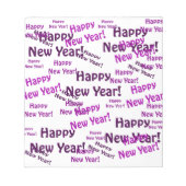 paarse happy new year text notitieblok (Voorkant)