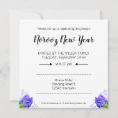 Paarse Happy Norooz nieuwjaar Hyacinth Wreath Kaart (Achterkant)