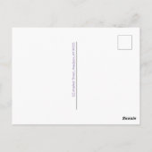 Paarse Happy Paaster Bunny Briefkaart (Achterkant)