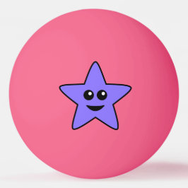 Paarse Happy Star Ping Pong Ball