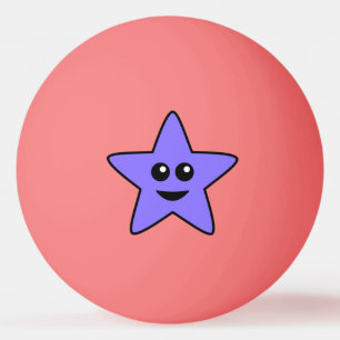 Paarse Happy Star Ping Pong Ball