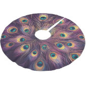 Paarse harde pastels tekenen pauwenveren kerstboom rok (Gekanteld)