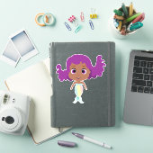 Paarse harige donkere huidszeemeermin sticker (iPad Cover)