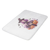  Paarse harige pompoenen & vleermuizen Badmat (Gekanteld)