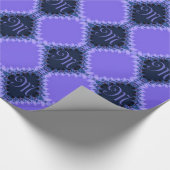 Paarse Harlequin Lacy Diamond Pattern Gift Wrap Cadeaupapier (Hoek)