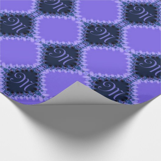 Paarse Harlequin Lacy Diamond Pattern Gift Wrap Cadeaupapier (Hoek)