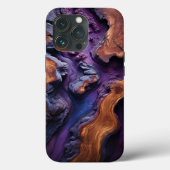 Paarse hars en Burl Wood Design Case-Mate iPhone Case (Achterkant)