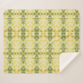 Paarse hart accent deken met groen en geel (Voorkant (horizontaal))