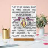 Paarse hart acryl teken acryl bord (Huwelijk)