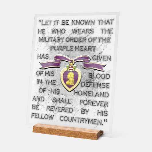 Paarse hart acryl teken acryl bord (Hoek)