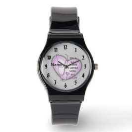Paarse Hart CNA Verpleegster Horloge