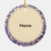 Paarse Hart CNA Verpleegster Keramisch Ornament (Achterkant)