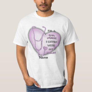 Paarse Hart CNA Verpleegster T-shirt