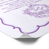 Paarse Hart Coquette Cake Verjaardag Tijd Capsule Poster (Hoek)