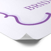 Paarse Hart Coquette Cake Vrijgezellenfeest Welkom Poster (Hoek)