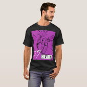 Paarse Hart Design T-shirt (Voorkant volledig)