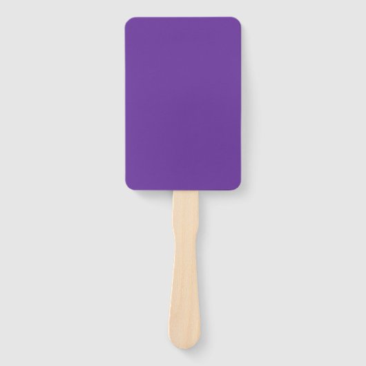 Paarse Hart Effen Kleur Handwaaier (Voorkant)