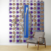 PAARSE HART- EN COMBAT-INFANTRYMAN BADGE WANDKLEED (In situ)