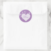 Paarse Hart en Rozen Liefde Stickers (Tas)