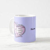 Paarse Hart exceptionele verpleegkundige Koffiemok (Voorkant links)