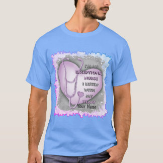 Paarse Hart exceptionele verpleegkundige T-shirt