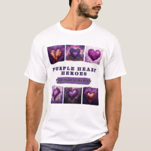 Paarse hart helden t-shirt