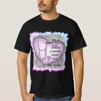 Paarse Hart Home Gezondheidszorg Verpleegster T-shirt
