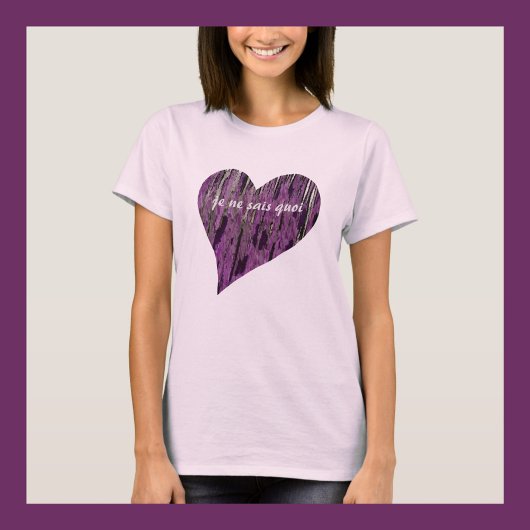 Paarse Hart Je Ne Sais Quoi Chic Tri-Blend Shirt