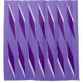 Paarse-hart kleurtoon diamantpatroon douchegordijn (Voorkant)