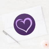 Paarse hart Logo Sticker (Envelop)