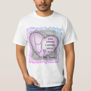 Paarse Hart LPN Verpleegkundige T-shirt