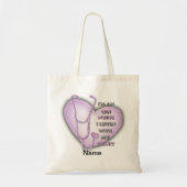 Paarse Hart LPN Verpleegkundige Tote Bag (Voorkant)