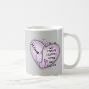 Paarse Hart LPN-verpleegster Koffiemok