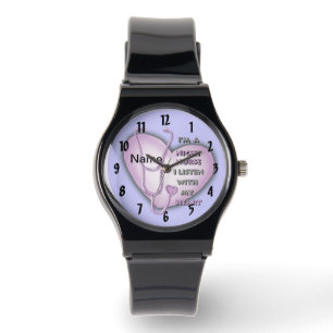 Paarse Hart Nacht Verpleegster Horloge