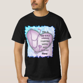 Paarse Hart ObGyn Verpleegster T-shirt